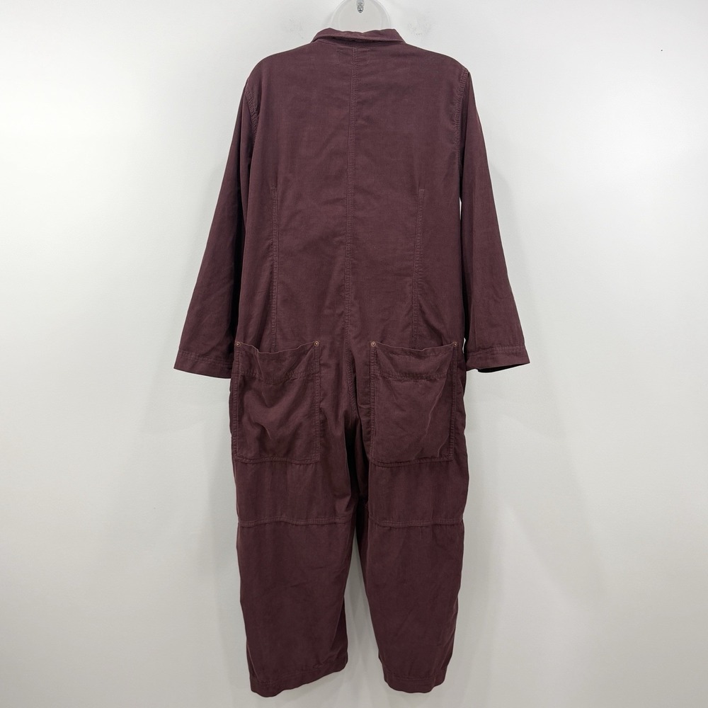 We The Free Margarita Cord Jumpsuit S Wine Oversized Country Indie Boho Grunge - Picture 14 of 16